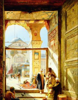 Gustav Bauernfiend : Gate of the Great Mosque, Damascus